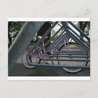 rosa Fahrrad Postkarte