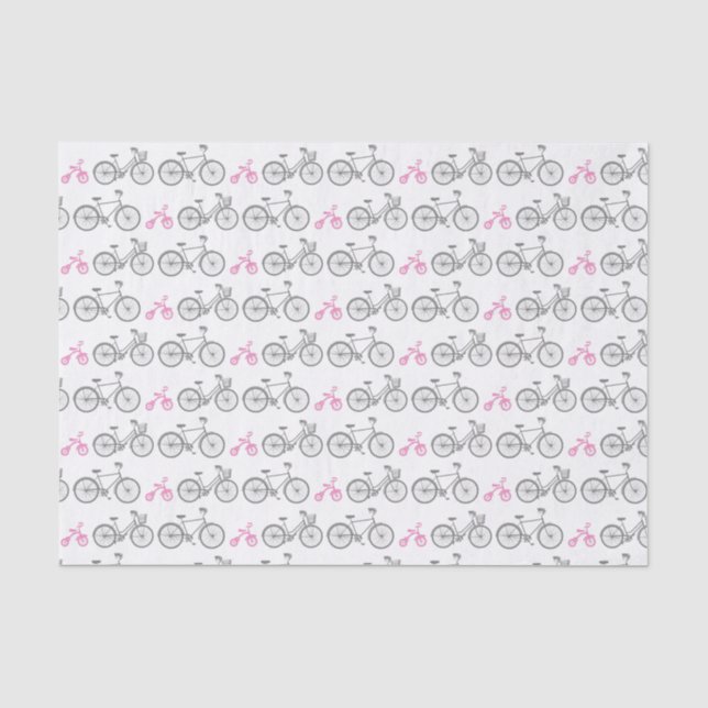 Rosa Fahrrad Seidenpapier (Vorderseite)