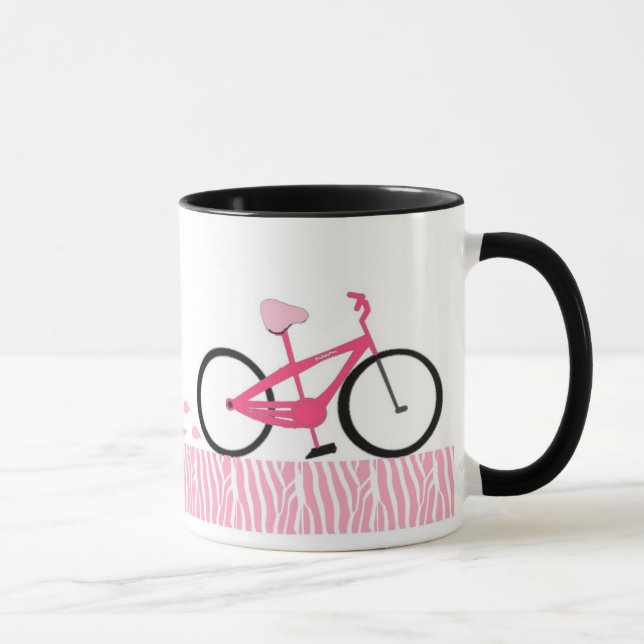 Rosa Fahrrad Tasse (Rechts)