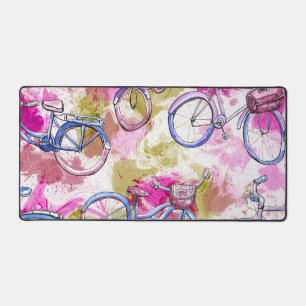 Rosa Fahrradtischunterlage  Schreibtischunterlage