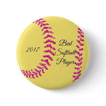 Rosa falsche Glitter Softball Stiche