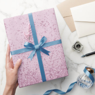 Rosa falscher Glitter  Geschenkpapier