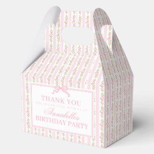 Rosa Fancy Floral Geburtstagsfeier Gable Favor Geschenkschachtel