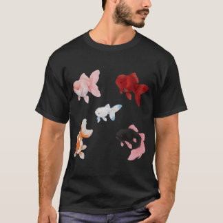 Rosa Fantasie-Goldfisch T-Shirt
