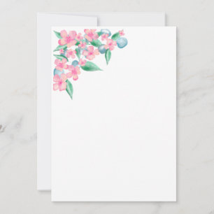 Rosa Farbe Blumendesign Einladung