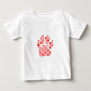 Rosa Farbe Druck mit Herz Baby T-shirt