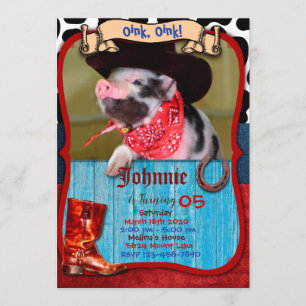 Rosa Farbe - Einladung von Schweinen