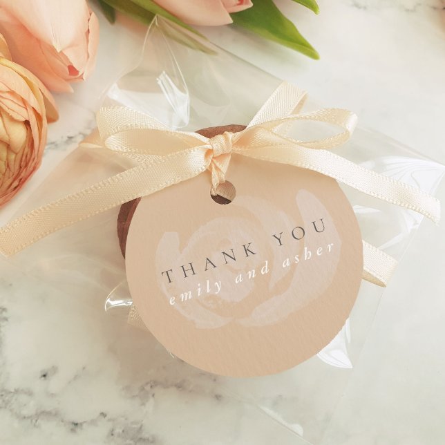 Rosa Farbe Geschenkanhänger (Pink Watercolor Subtle Floral Thank You Favor Gift Tags)