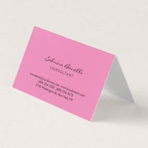 Rosa Farbe Minimalistisch Modern Beruflich Visitenkarten