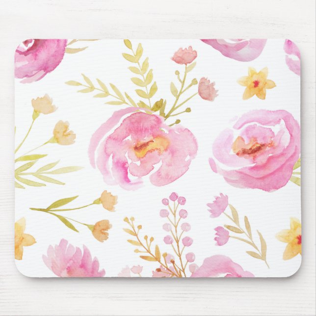 Rosa Farbe Mousepad (Vorne)