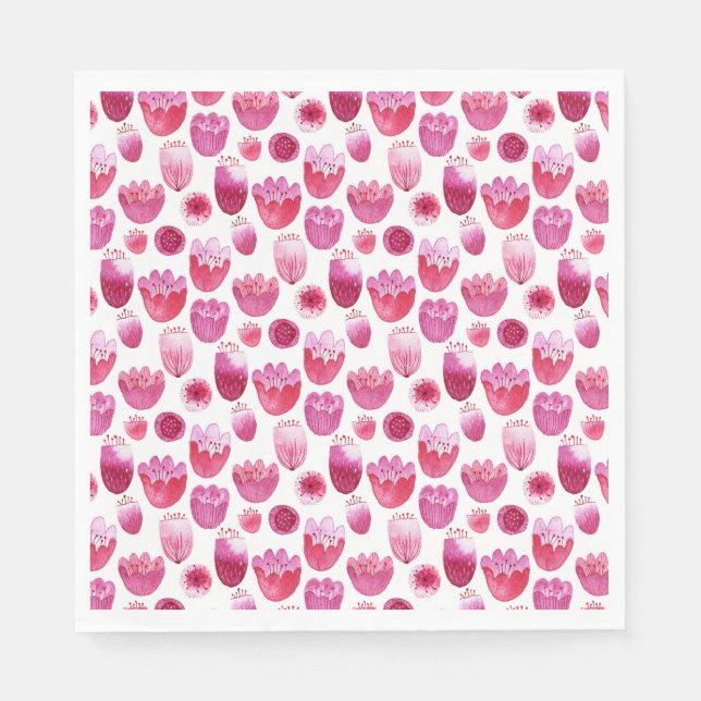 Rosa Farbe Serviette (Vorderseite)