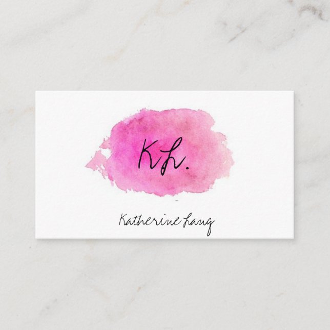 rosa Farbenspritzen-Visitenkarte Visitenkarte (Vorderseite)