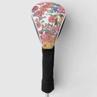 Rosa farbige botanische Blume der Flora Golf Headcover