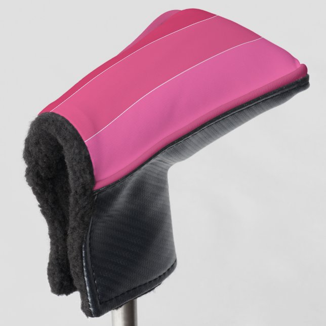 Rosa Farbtöne von Hawaii Streifen Golf Headcover (3/4 Vorderseite)
