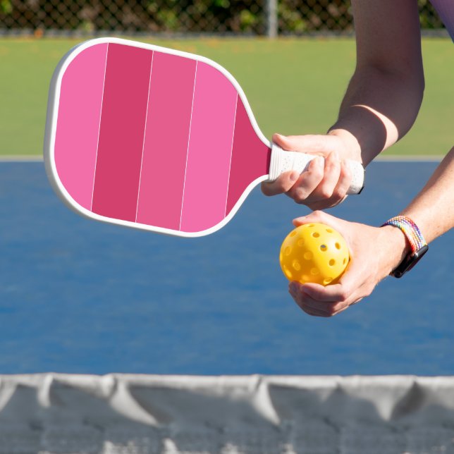 Rosa Farbtöne von Hawaii Streifen Pickleball Schläger (InSitu)