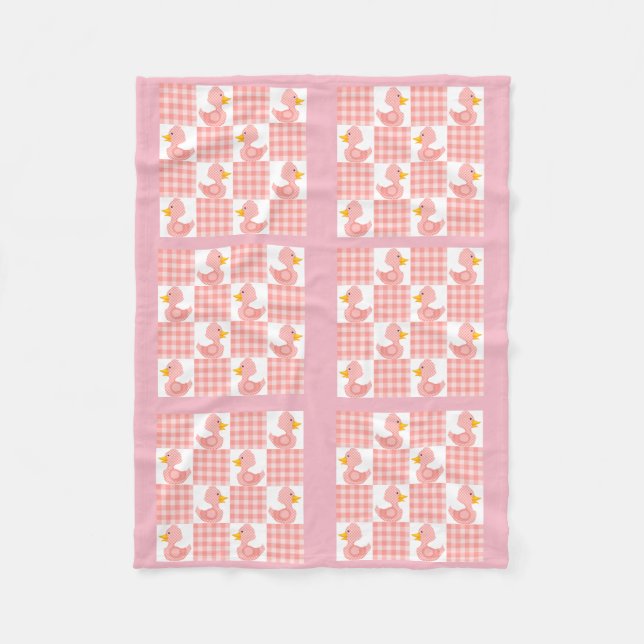 Rosa Farbtupfer Design Fleece Blanket (Vorderseite)