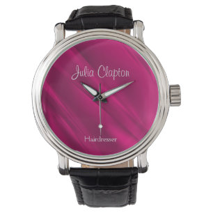 Rosa Farbverlaufsdiagonalen Armbanduhr