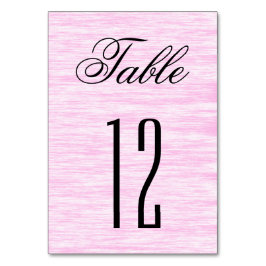 Rosa Faser Tischnummer