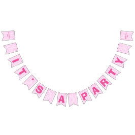 Rosa Faser Wimpelkette