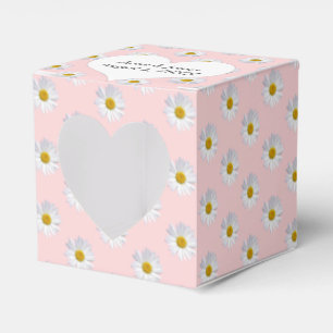 Rosa Favor-Schachtel mit Gänseblümchen Geschenkschachtel
