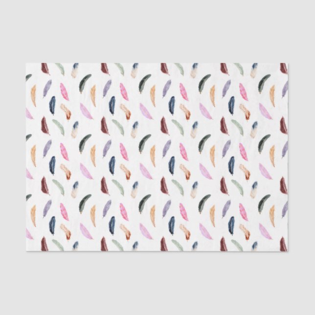 Rosa Federn (Design 66 Pink Serie) Seidenpapier (Vorderseite)