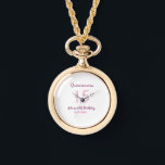 Rosa Fee 15. Geburtstag einfache moderne Quinceane Armbanduhr<br><div class="desc">mädchenhaftes Design</div>