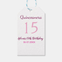 Rosa Fee 15. Geburtstag einfache moderne Quinceane