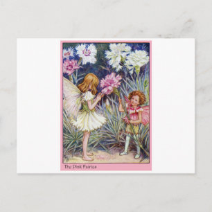 Rosa Fee Postkarte