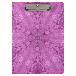 Rosa Feminine Spitz Kaleidoskop Schneeflocke Klemmbrett