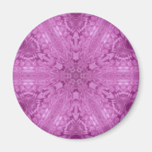 Rosa Feminine Spitz Kaleidoskop Schneeflocke Magnet