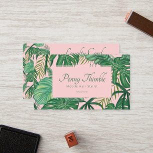 Rosa Feminine Tropical Monstero Treuekarte