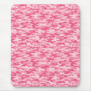 Rosa feminines Tarnmuster Mousepad