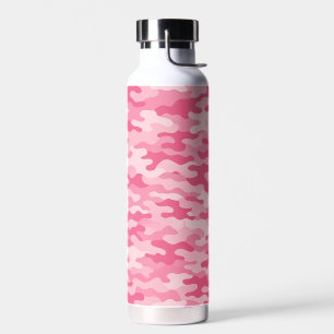 Rosa feminines Tarnmuster Trinkflasche