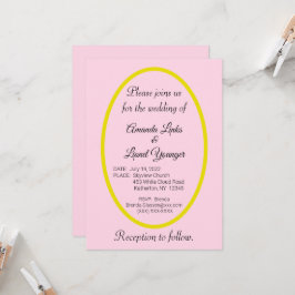 Rosa Fensterhochzeit Einladung