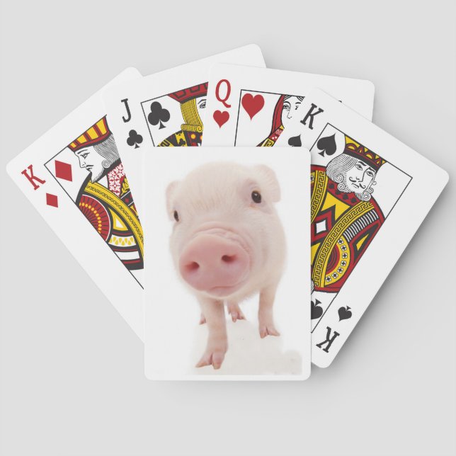 Rosa Ferkel-Schwein-Spielkarten Spielkarten (Rückseite)