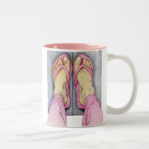 Rosa Fett-Tasse Zweifarbige Tasse