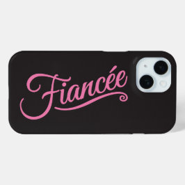 Rosa Fiancefarbe auf schwarz Case-Mate iPhone Hülle
