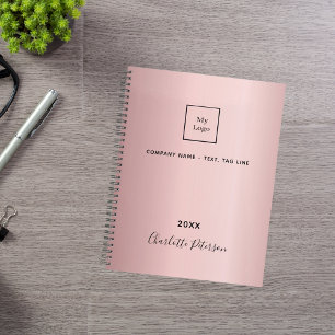 Rosa Firmenlogo 2026 elegant Planer