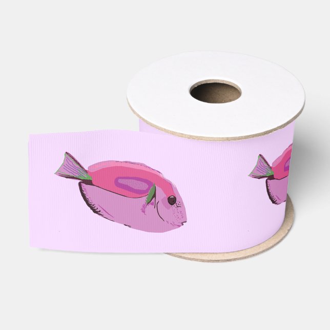 Rosa Fische aus Grosgrain Ribbon Ripsband (Spule)