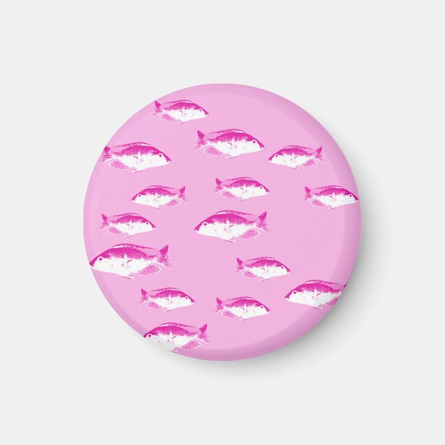 Rosa Fische Magnet (Vorne)