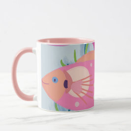 Rosa Fische Tasse
