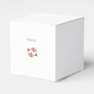 Rosa Fische, Tierkreiszeichen, Sternzeichen Druck Geschenkschachtel