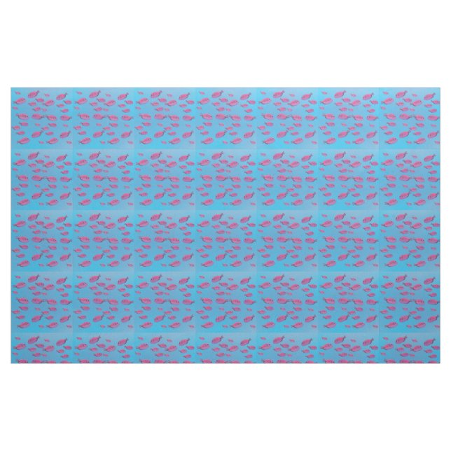rosa Fish Fabric Stoff (Fat Quarter (45,7 x 55,9 cm))