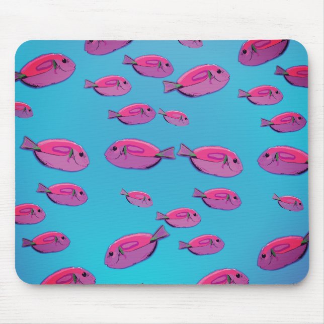 Rosa Fish Mousepad (Vorne)