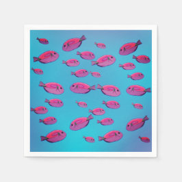 Rosa Fish Paper Napkin Serviette