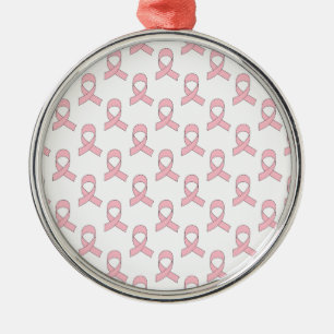 rosa Flachbild-Muster Silbernes Ornament