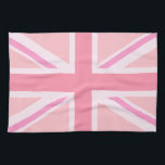 Rosa Flagge Handtuch<br><div class="desc">Gewerkschaft Flag (auch bekannt als Union Jack),  britische Flagge in einer rosa Farbe.</div>