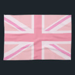 Rosa Flagge Handtuch<br><div class="desc">Gewerkschaft Flag (auch bekannt als Union Jack),  britische Flagge in einer rosa Farbe.</div>
