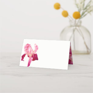 Rosa Flagge Iris Aquarell Platzkarten