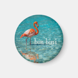 Rosa Flamingo ABC-Inseln Magnet